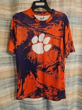Clemson Paw Graphic Orange & Purple Tee By GEN2